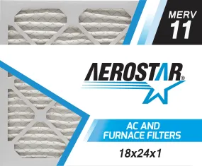 18x24x1 AC and Furnace Air Filter by Aerostar - MERV 11, Box of 6