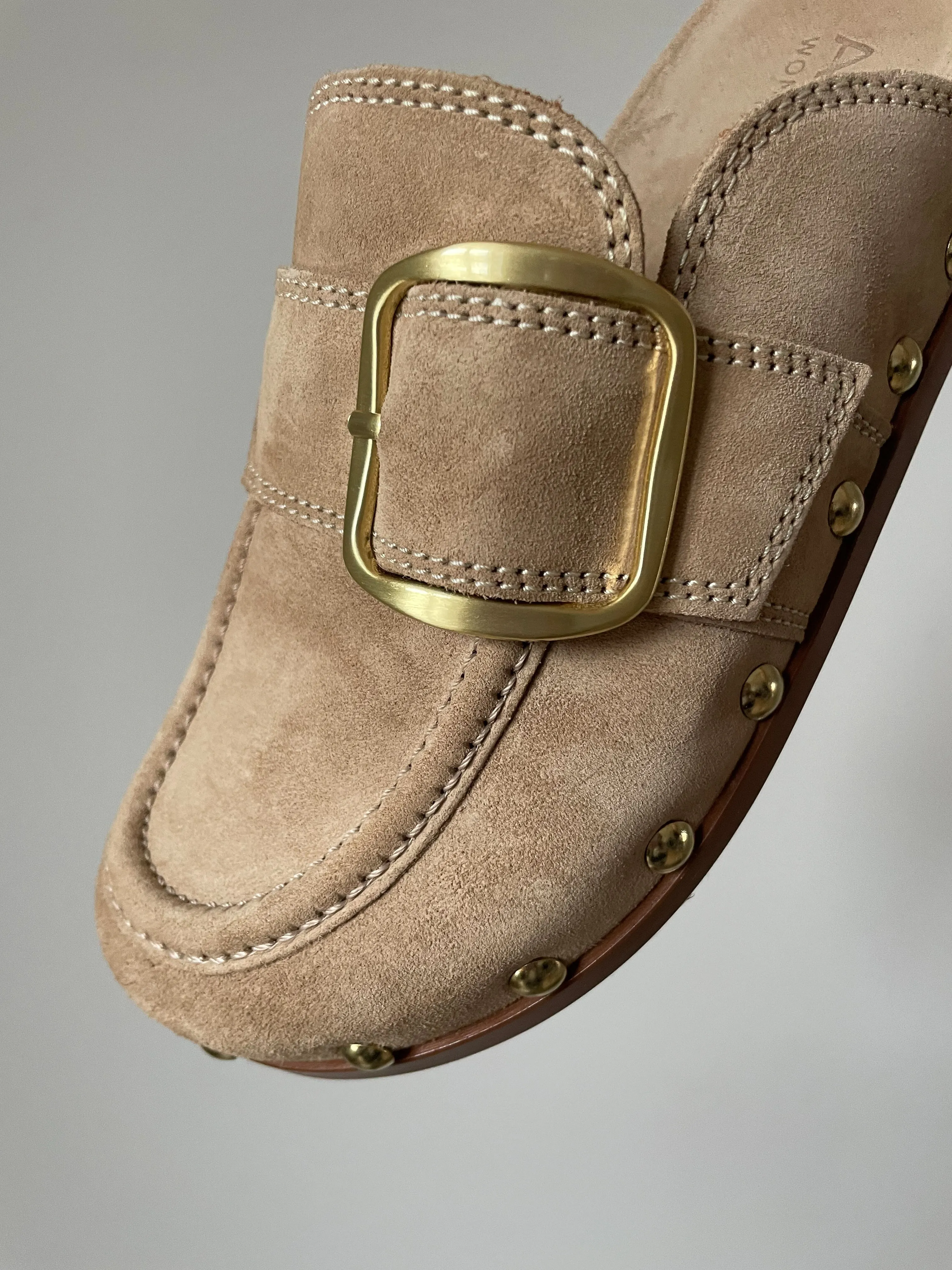 Alpe Studded Suede Mules PREMIUM BRAND