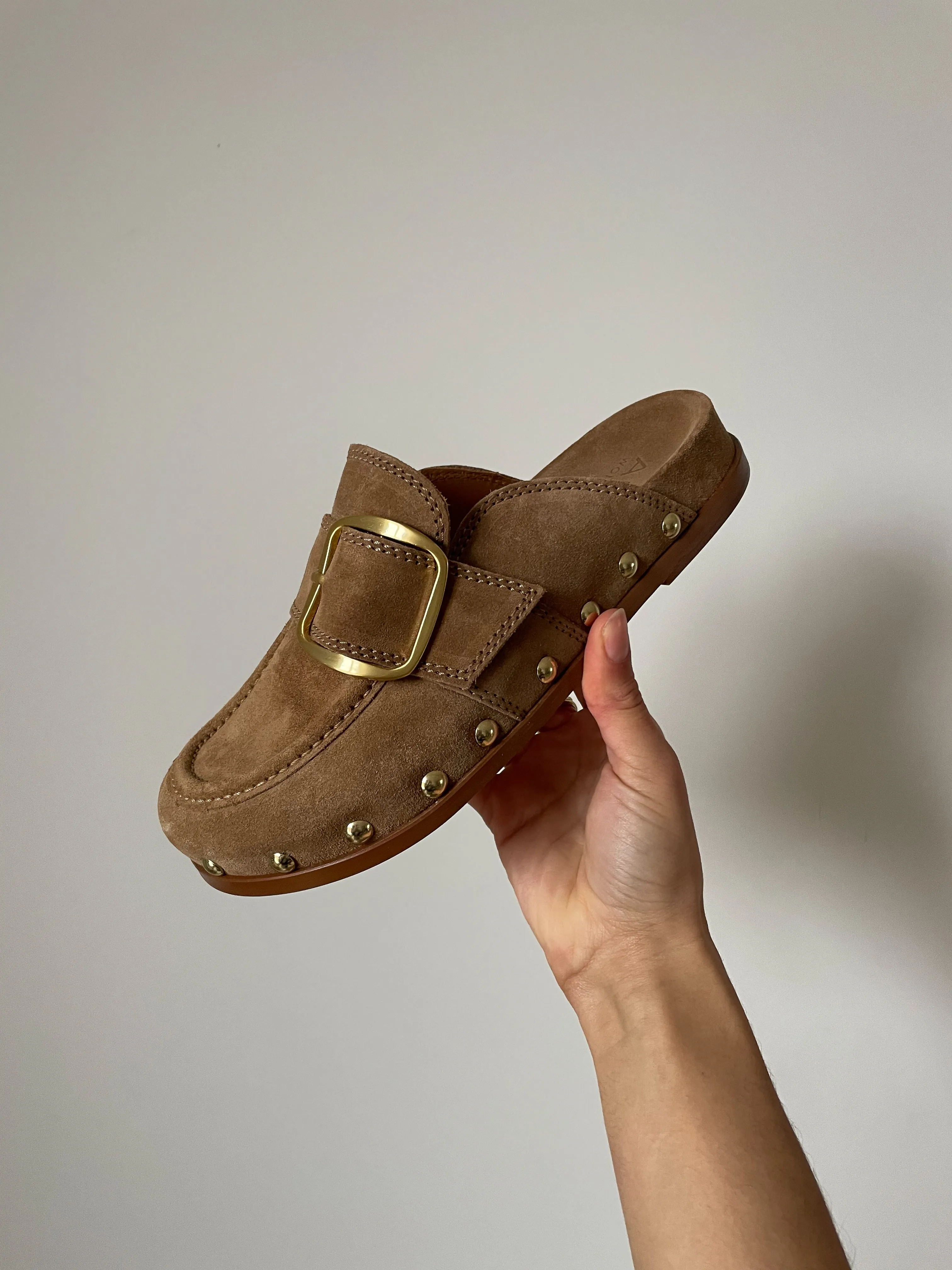 Alpe Studded Suede Mules PREMIUM BRAND