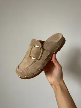 Alpe Studded Suede Mules PREMIUM BRAND