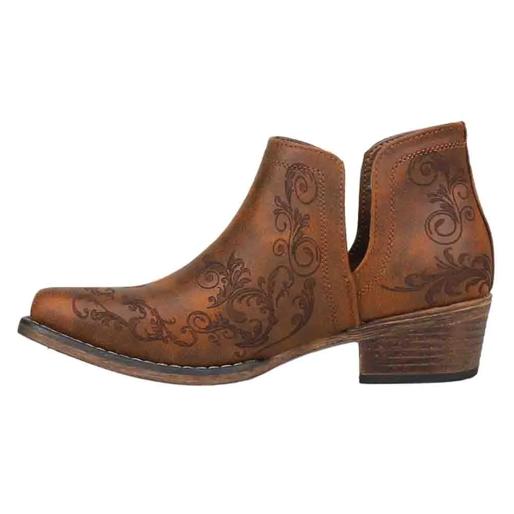 Ava Paisley Embossed Snip Toe Cowboy Booties