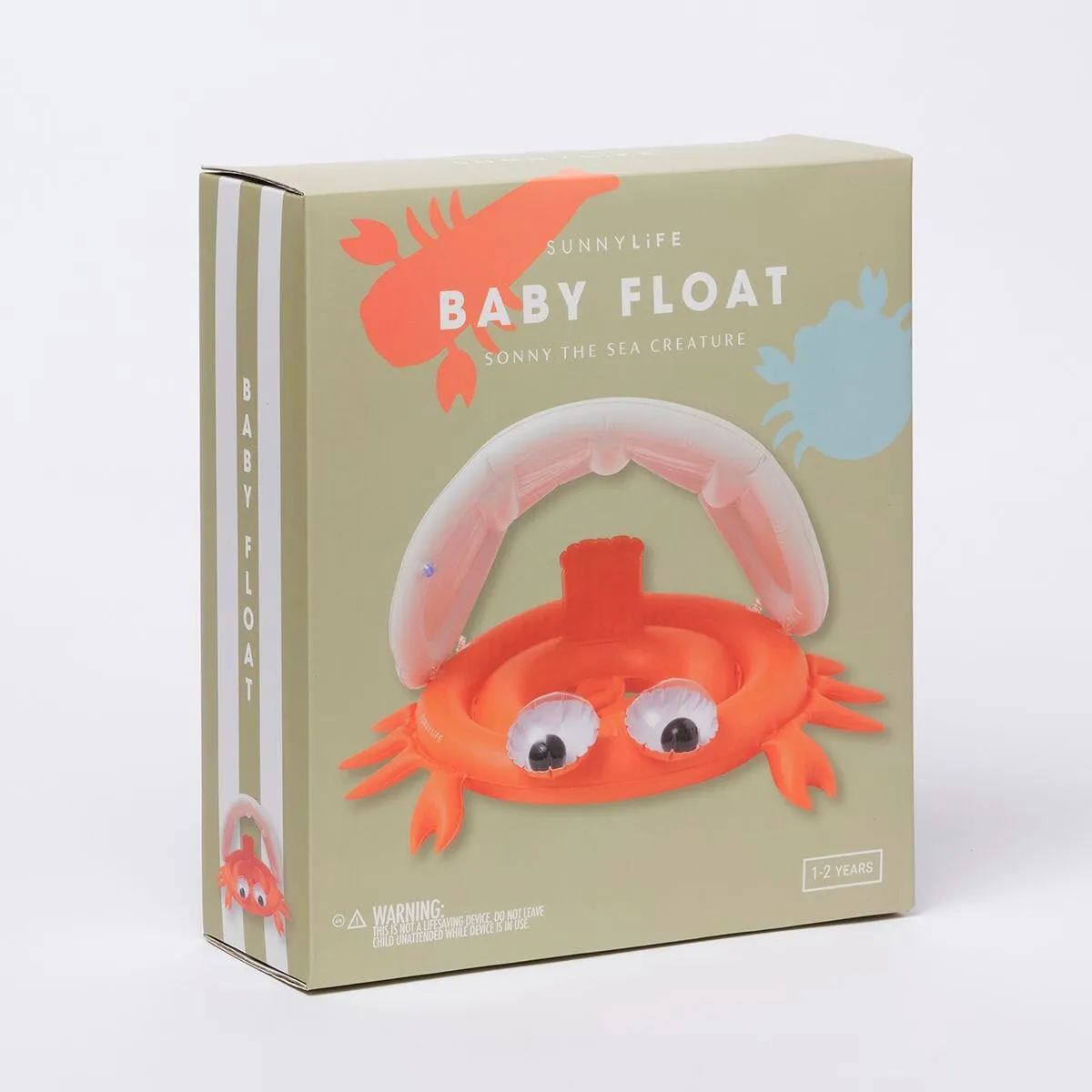 Baby Float Sonny the Sea Creature Neon Orange