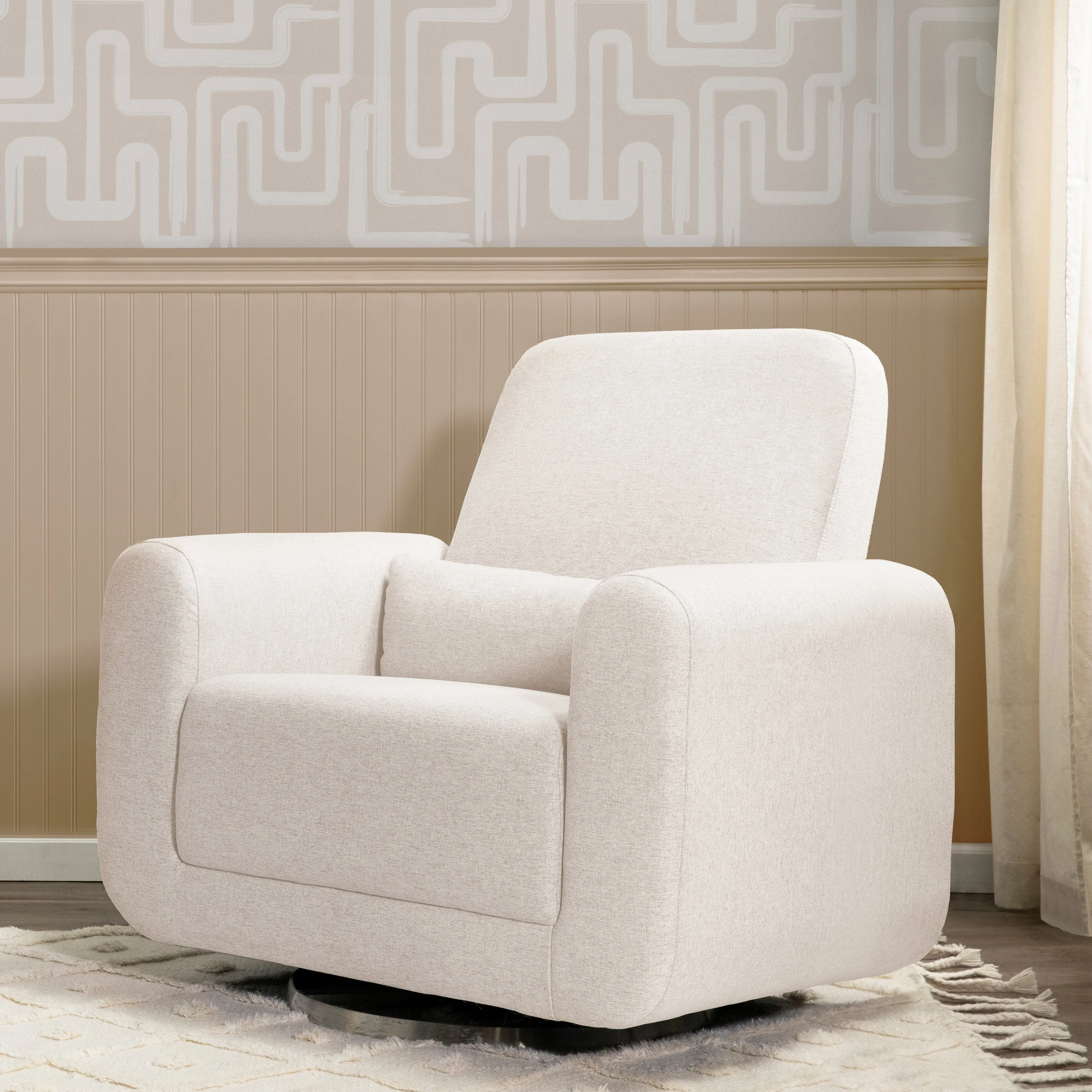 Babyletto Tuba Extra Wide Swivel Glider in Eco-Performance Fabric