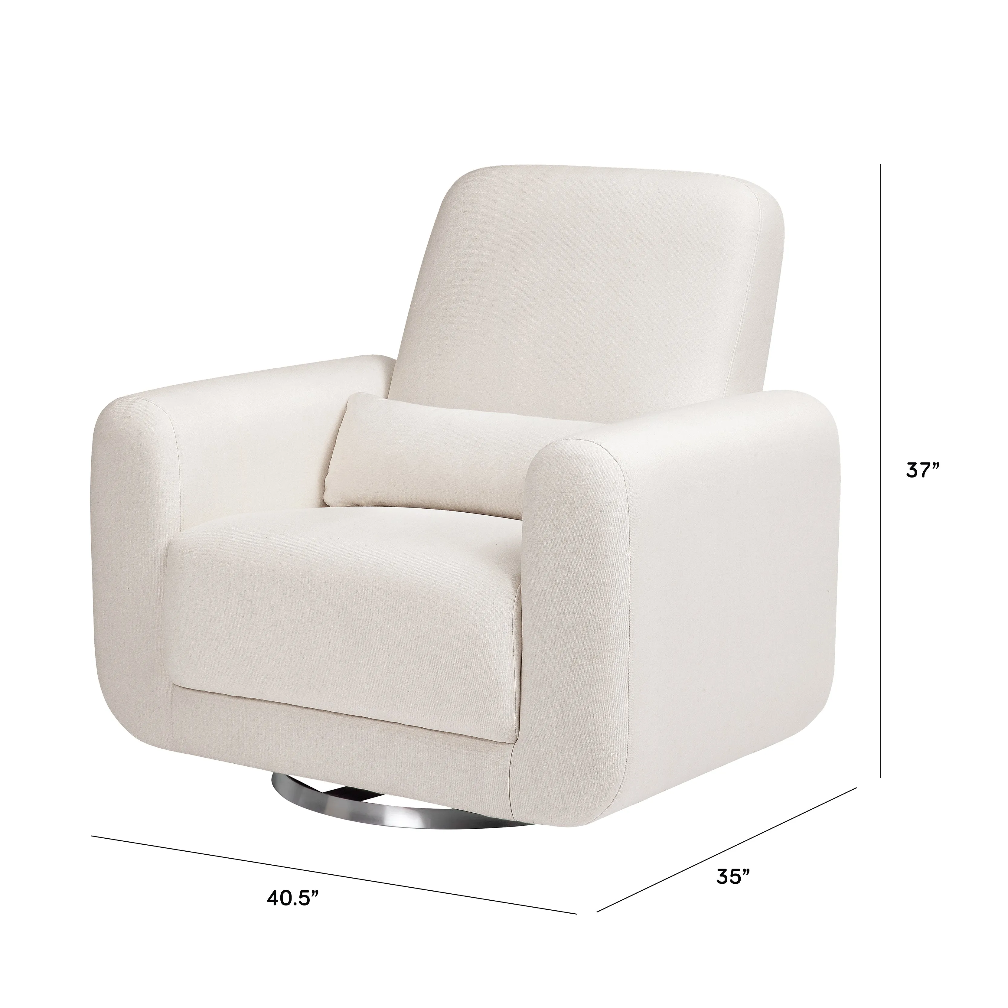 Babyletto Tuba Extra Wide Swivel Glider in Eco-Performance Fabric