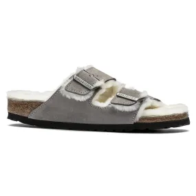 BIRKENSTOCK ARIZONA SHEARLING STONE COIN - WOMENS