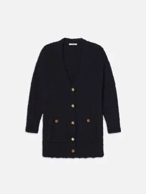 Boyfriend Boucle Cardi -- Navy