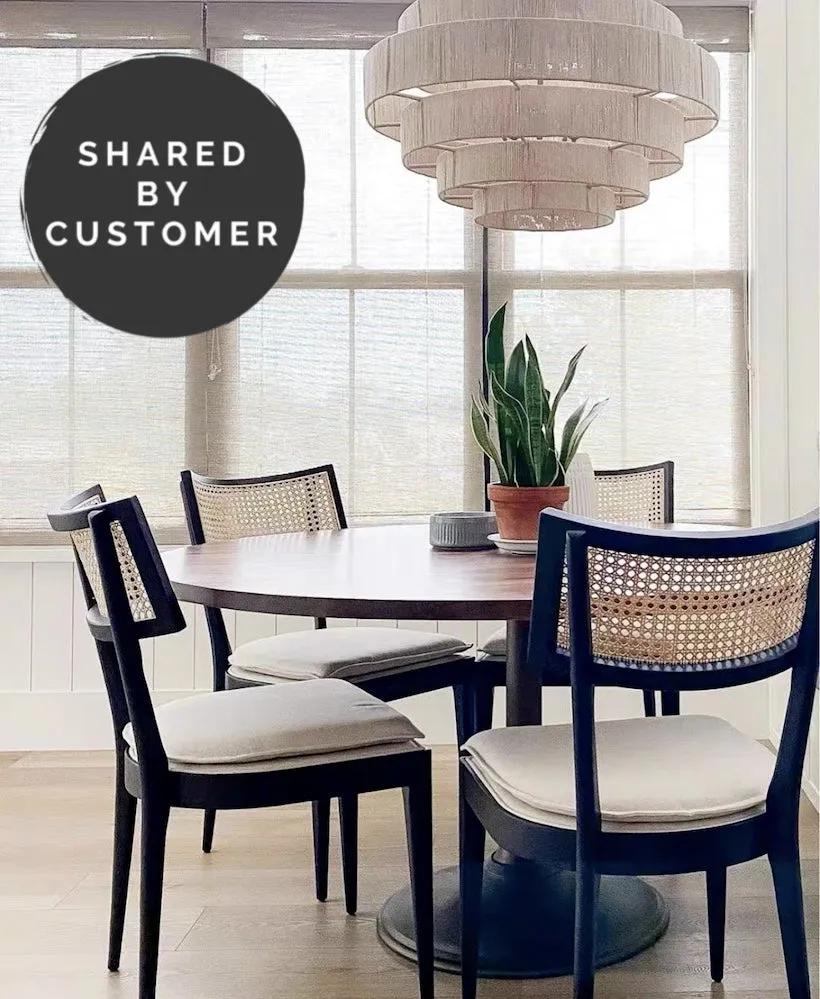 Buro Black Dining Chair with Rattan