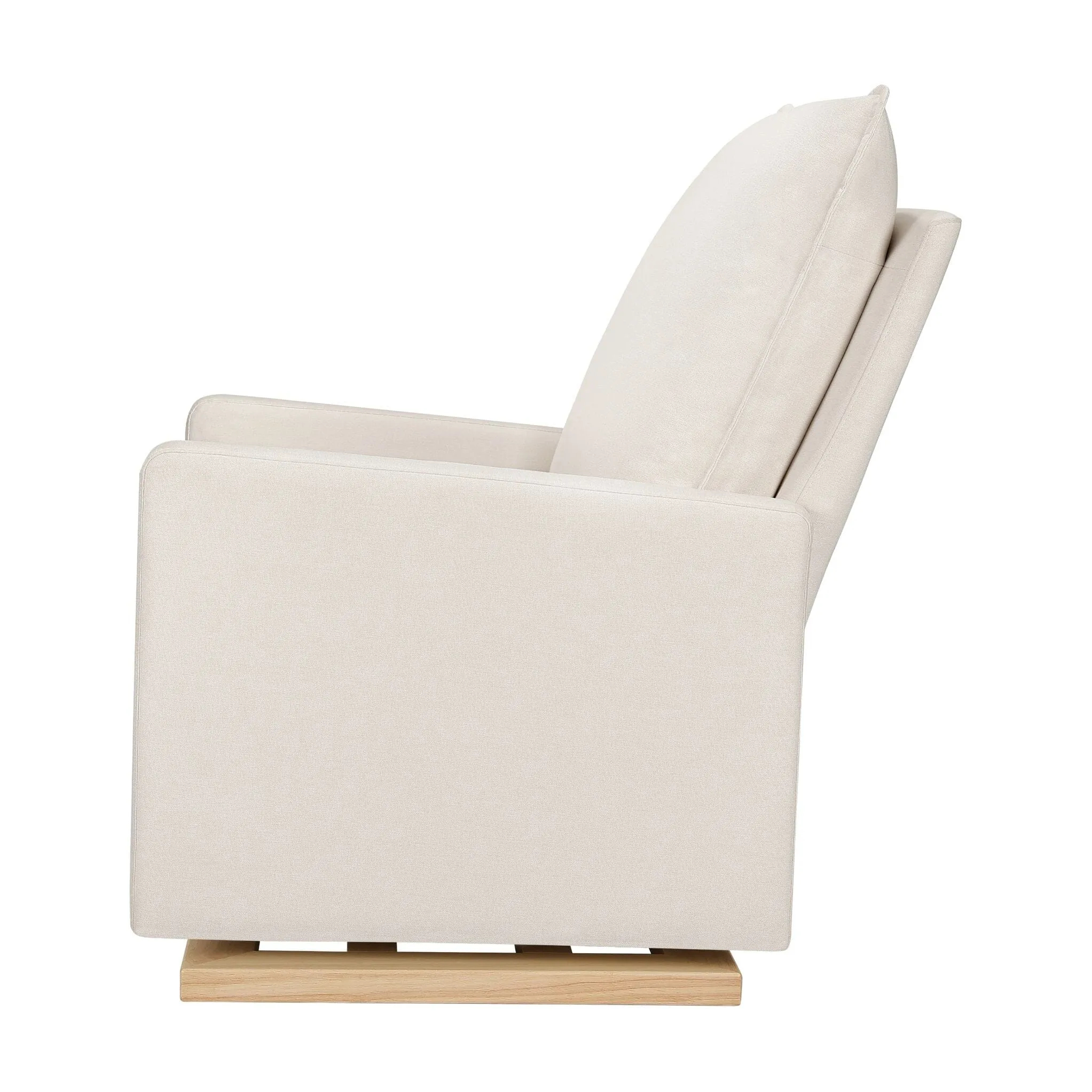 Cali Pillowback Chair and a Half Glider | Water Repellent & Stain Resistant | Cream