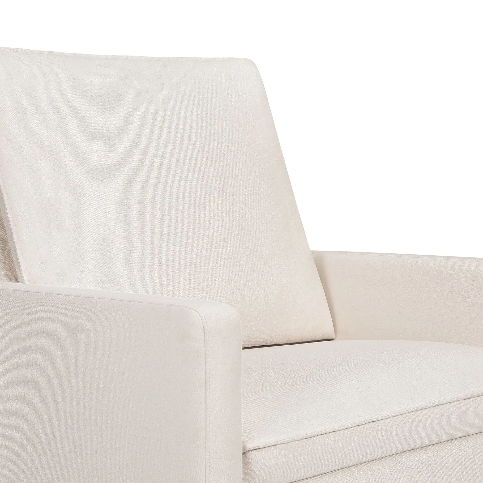 Cali Pillowback Chair and a Half Glider | Water Repellent & Stain Resistant | Cream