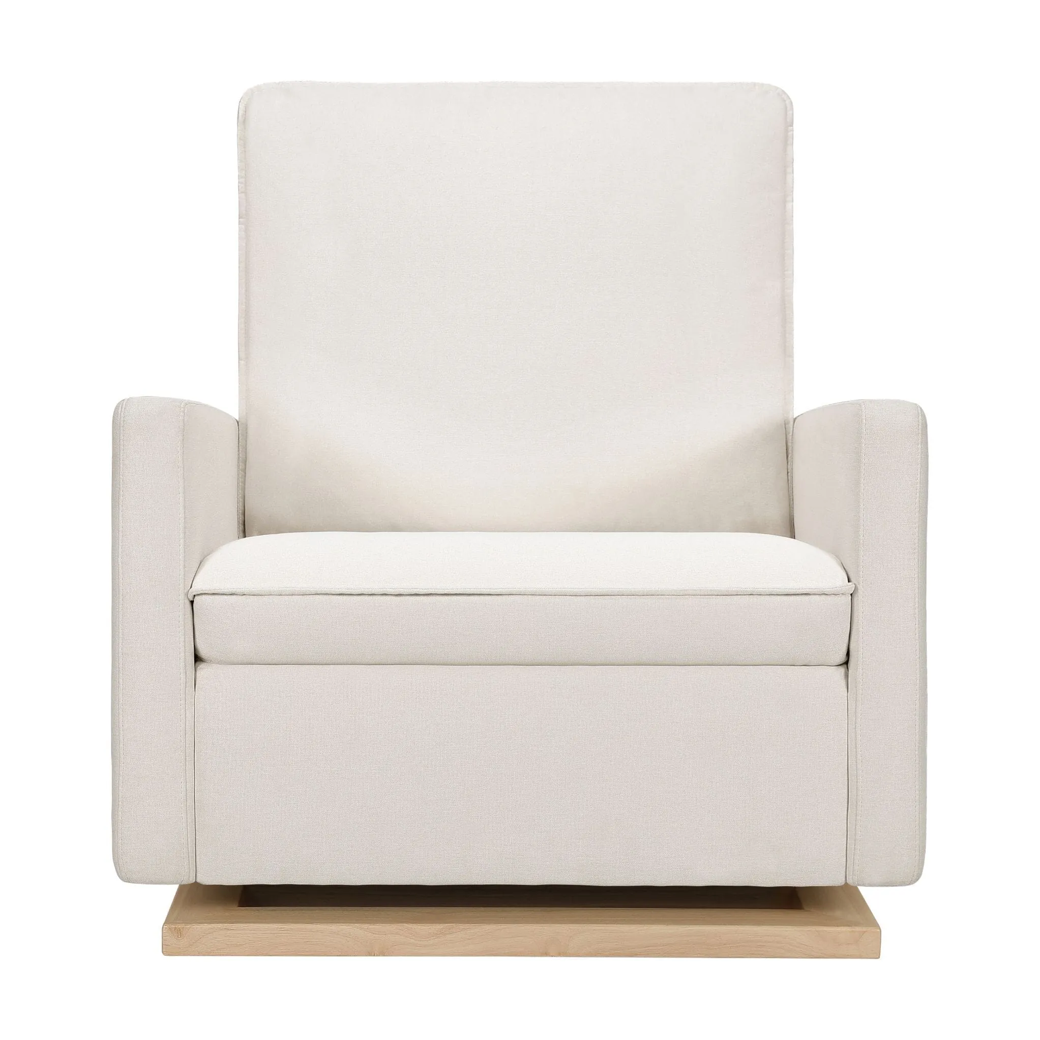 Cali Pillowback Chair and a Half Glider | Water Repellent & Stain Resistant | Cream