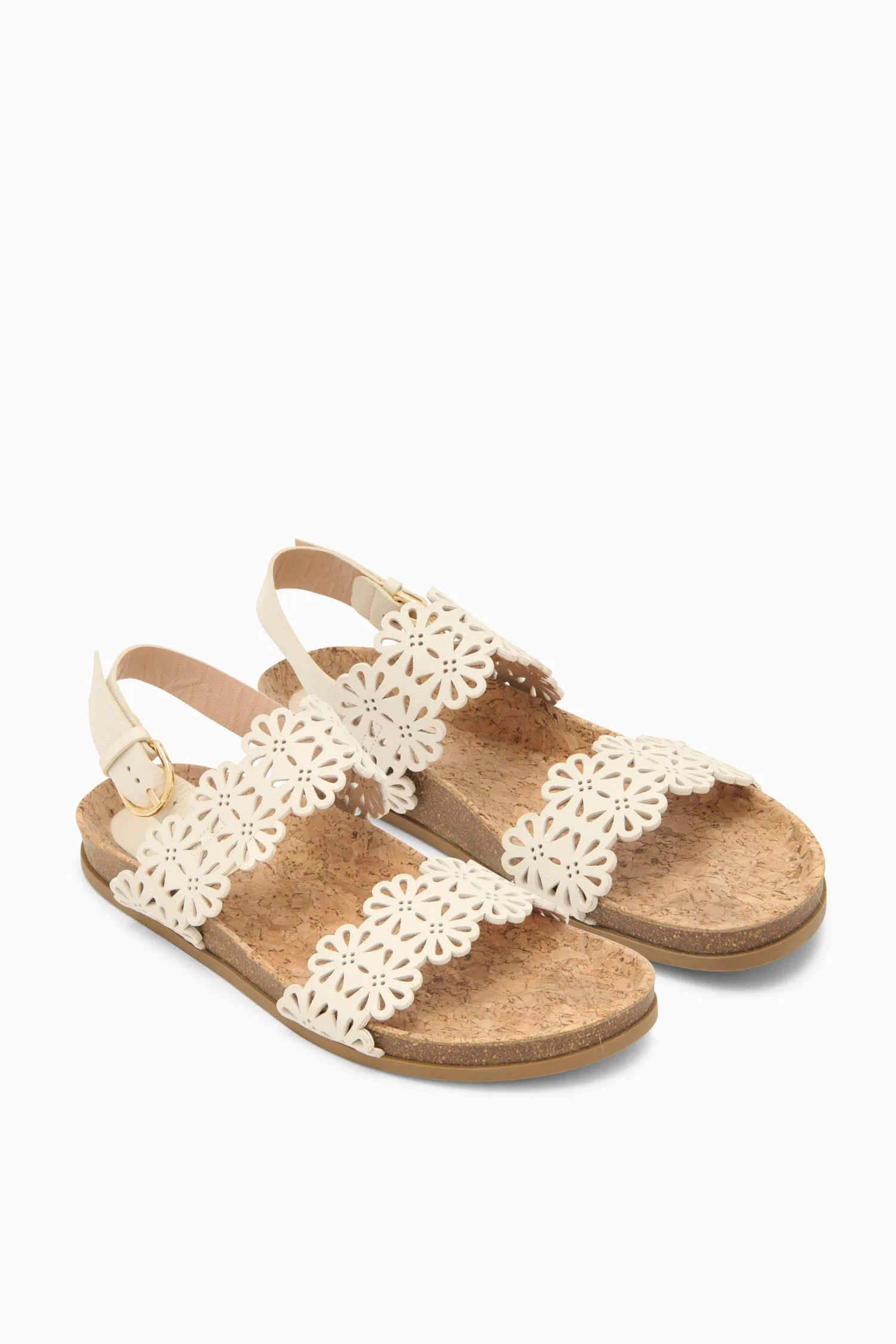 Calliope Eyelet Sandal - Cowrie