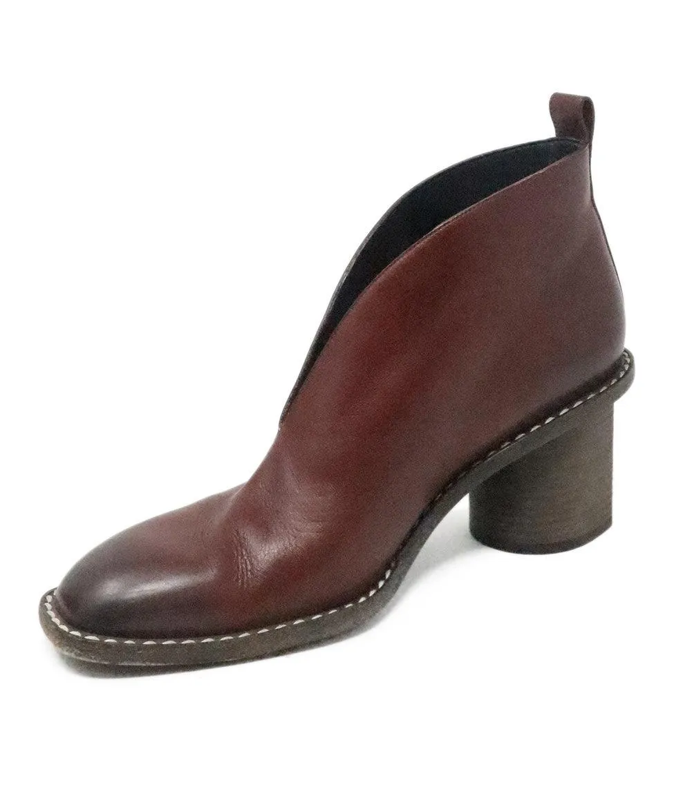 Celine Cognac Brown Leather Booties sz 8