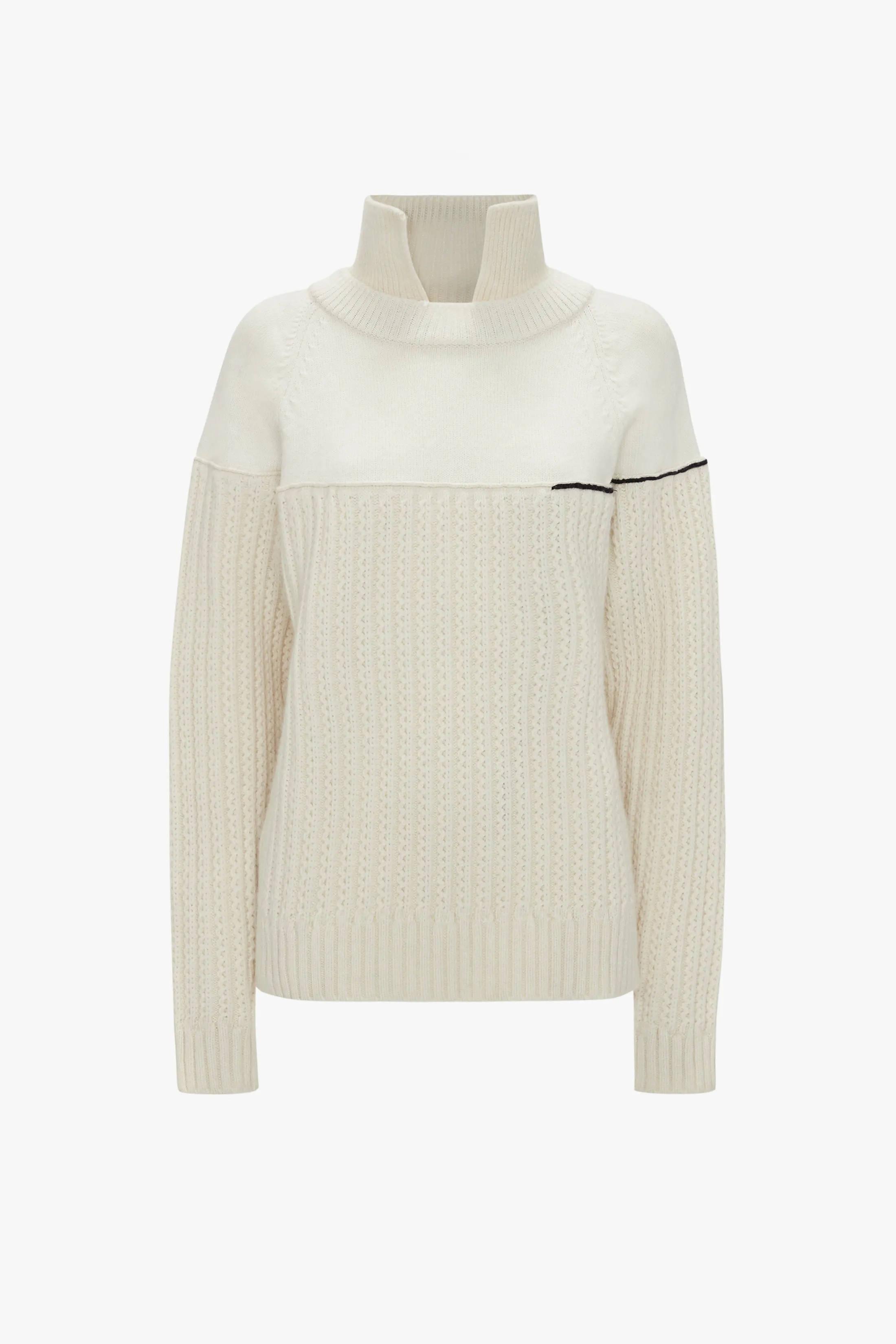 Collar Detail Jumper In Natural