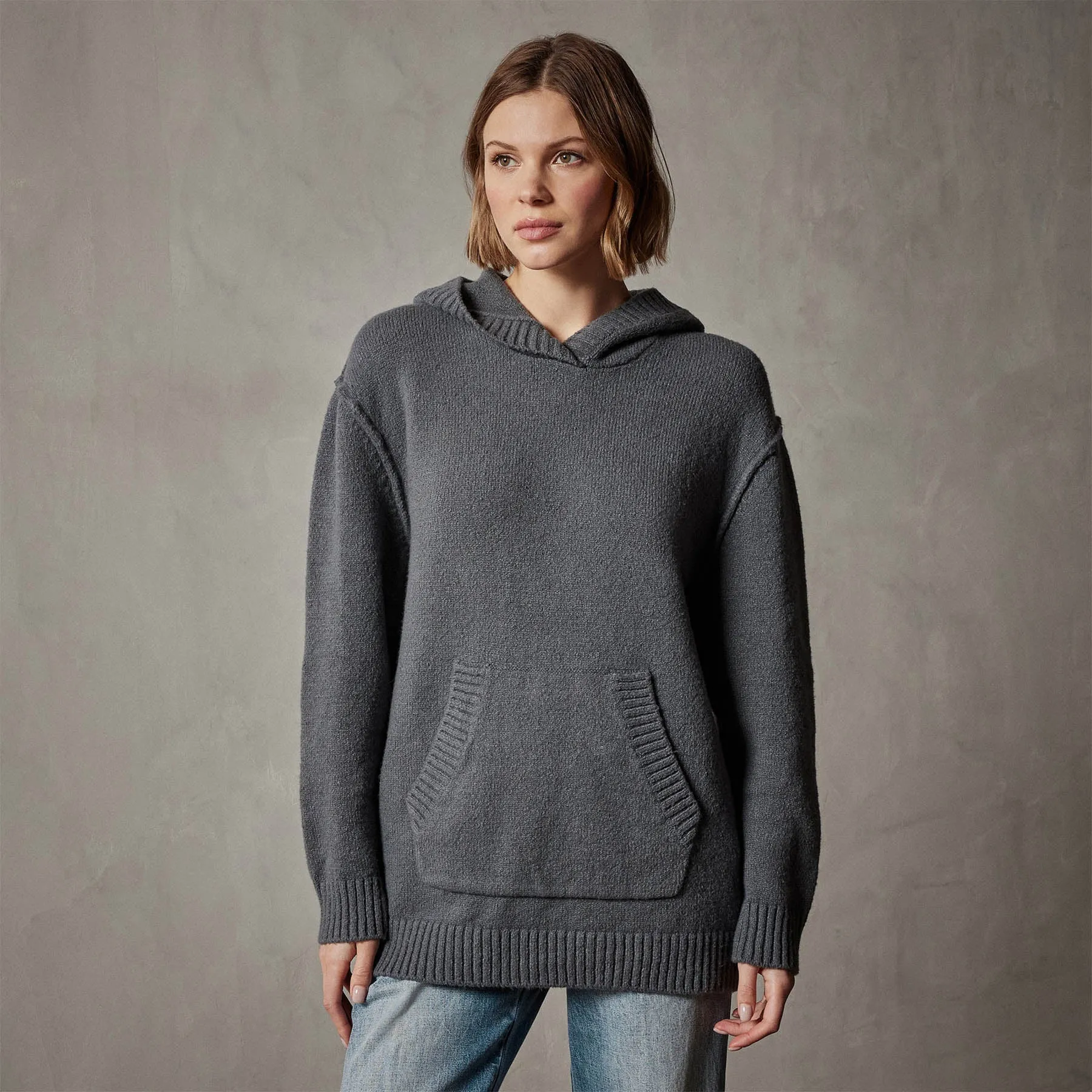 Cotton Cashmere Oversize Hoodie - Flint