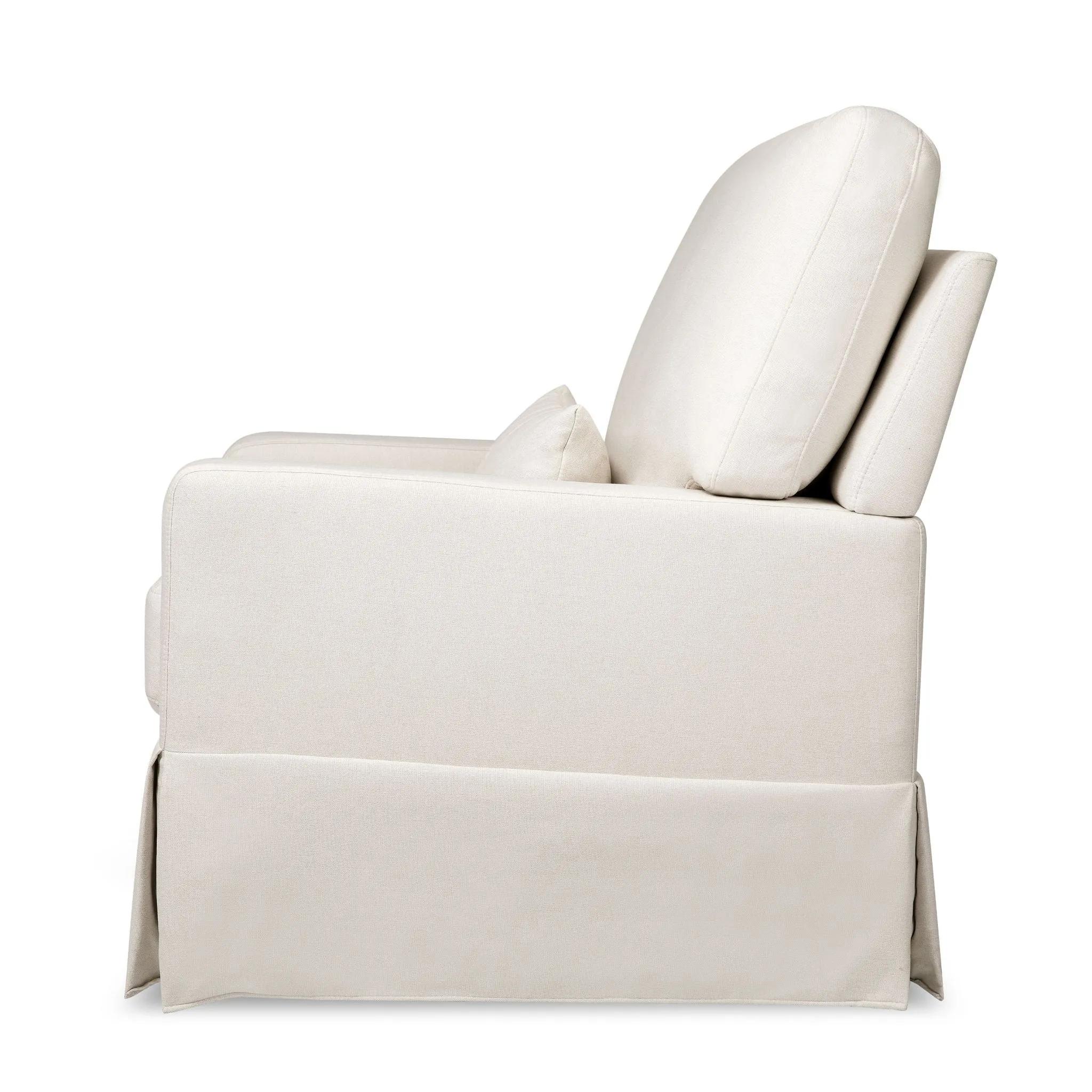 Crawford Pillowback Comfort Swivel Glider - Cream Eco-Weave