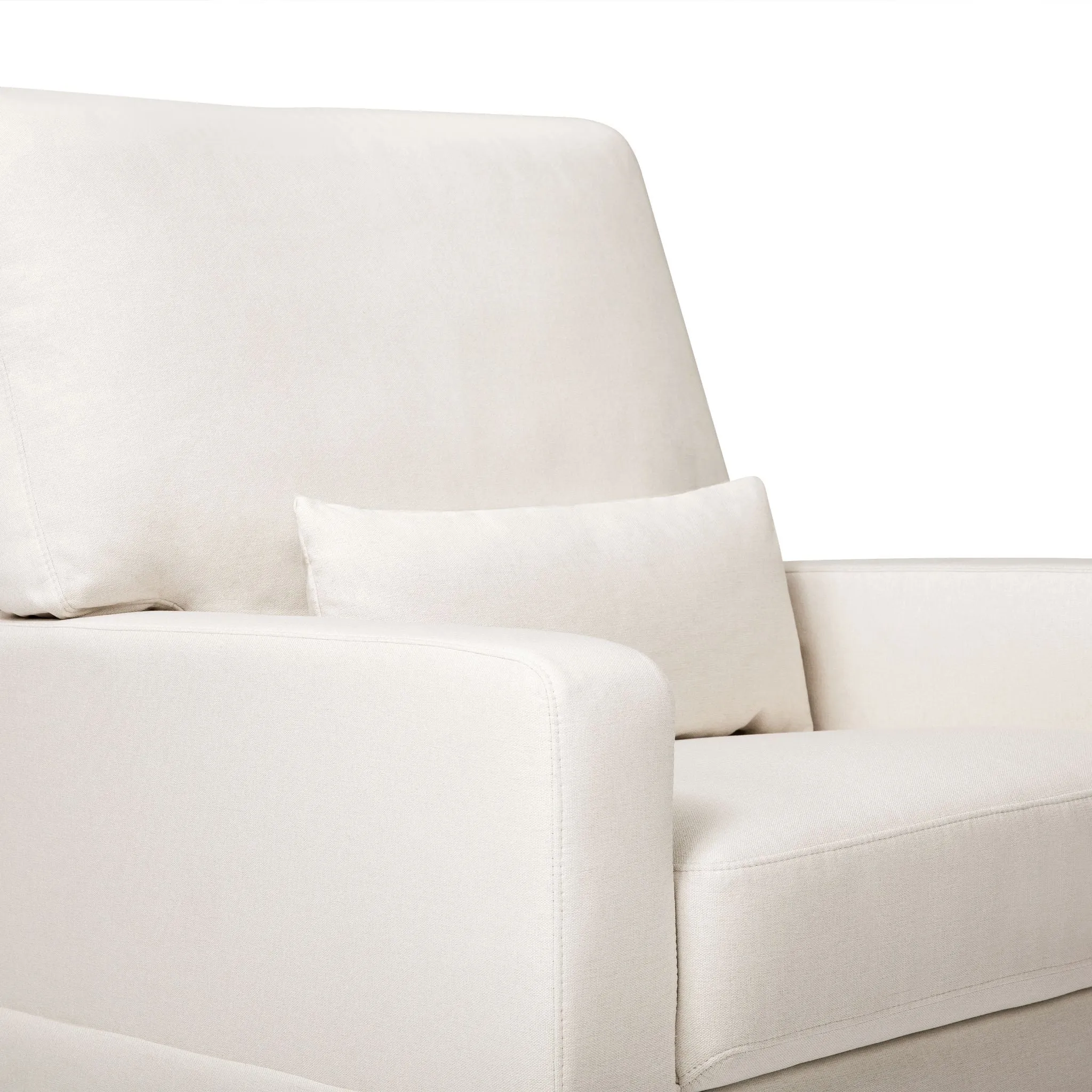 Crawford Pillowback Comfort Swivel Glider - Cream Eco-Weave