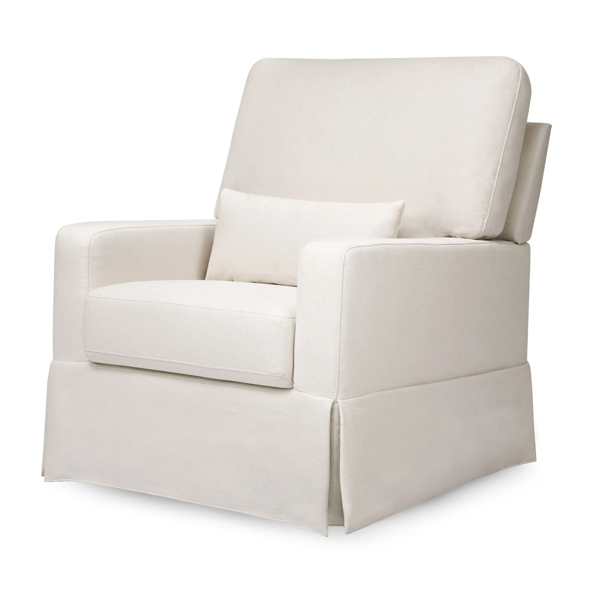 Crawford Pillowback Comfort Swivel Glider - Cream Eco-Weave