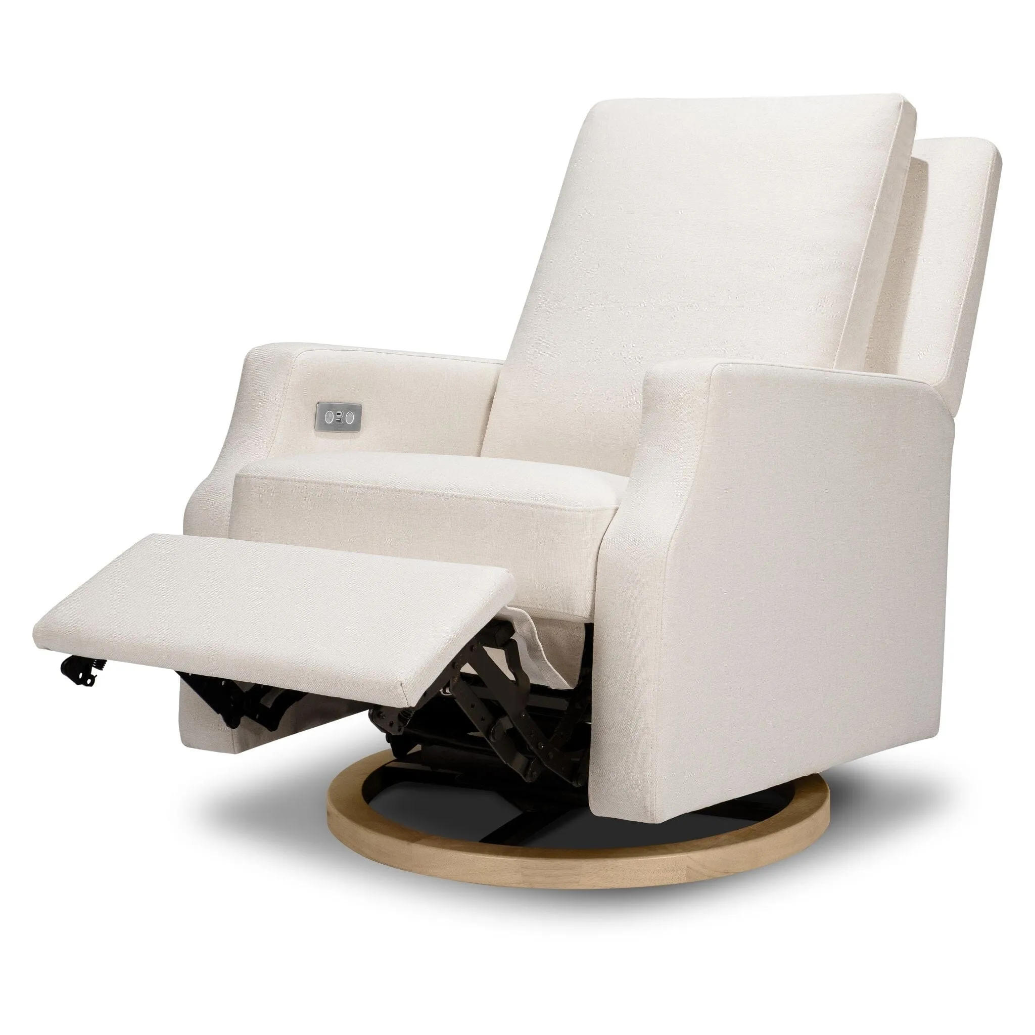 Crewe Electronic Recliner & Swivel Glider | Cream Eco-Performance Fabric   Water Repellent & Stain Resistant