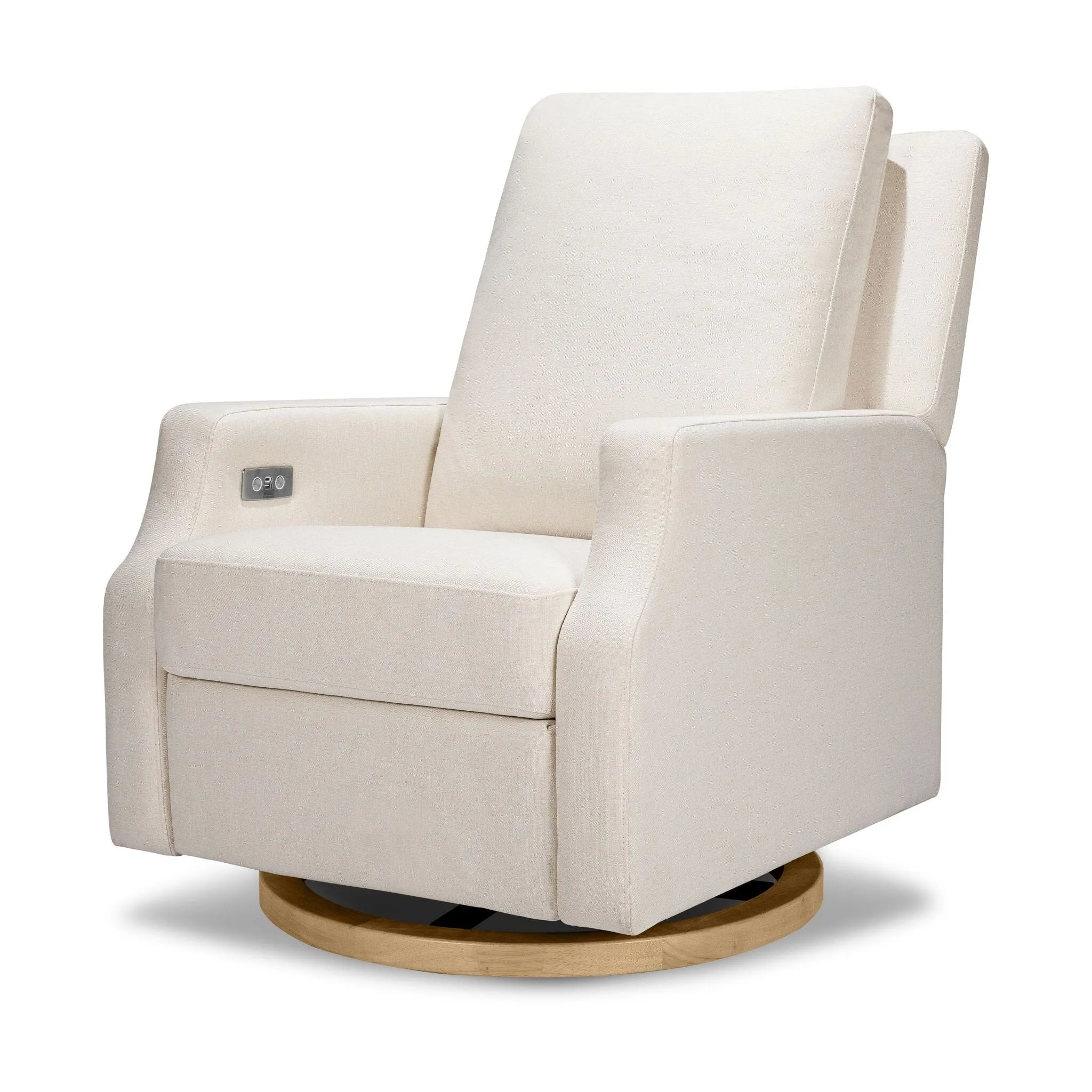 Crewe Electronic Recliner & Swivel Glider | Cream Eco-Performance Fabric   Water Repellent & Stain Resistant