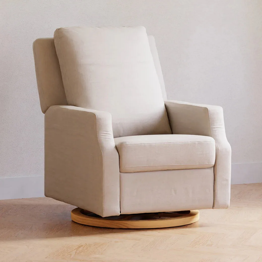 Crewe Electronic Recliner & Swivel Glider | Cream Eco-Performance Fabric   Water Repellent & Stain Resistant