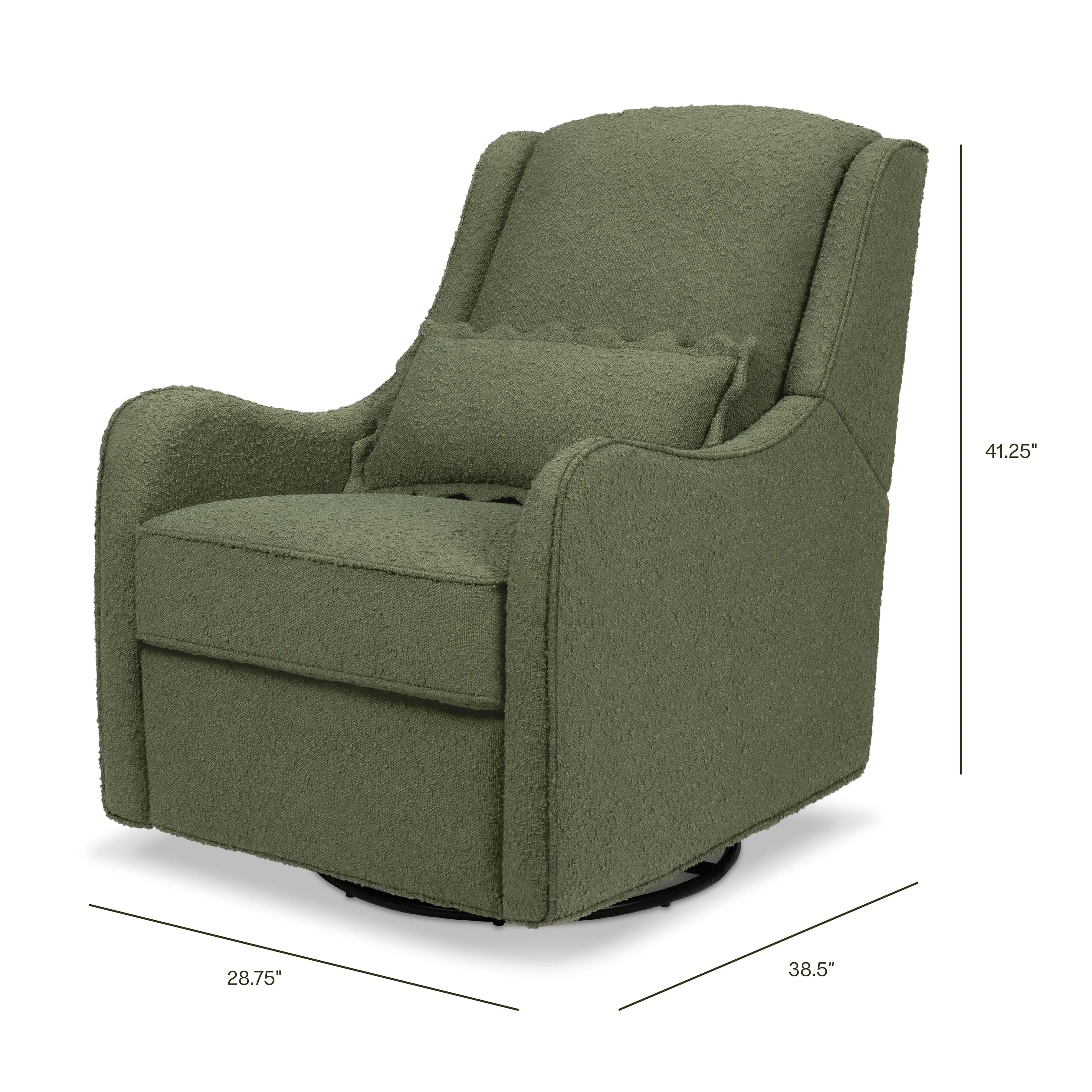 Devon Recliner and Swivel Glider | Olive Boucle