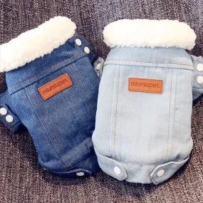 Dog Winter Denim Jacket