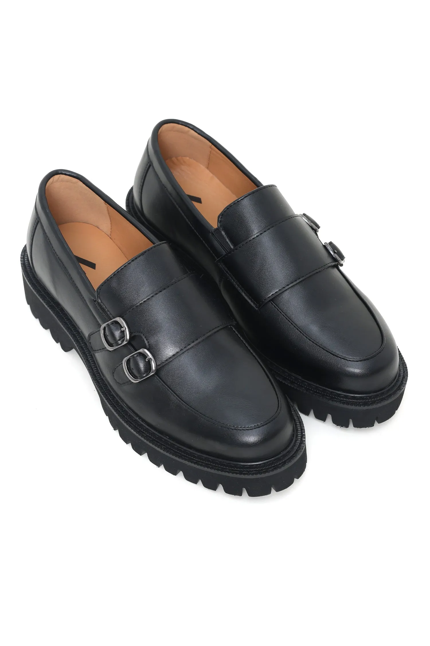 DOUBLE MONK LUXE LOAFERS-BLACK