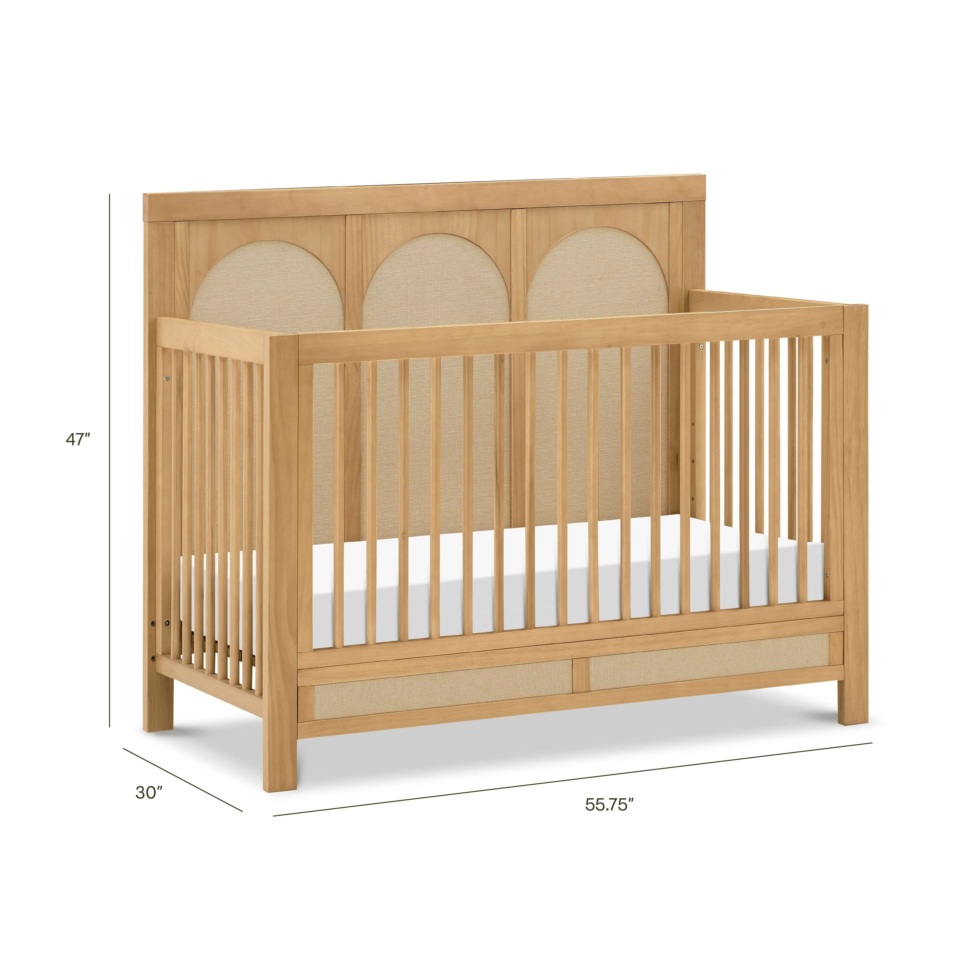 Eloise 4-in-1 Convertible Crib | Honey & Performance Sand Eco-Weave