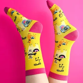 Funky Sock Co Bamboo Socks - Rave Llamas