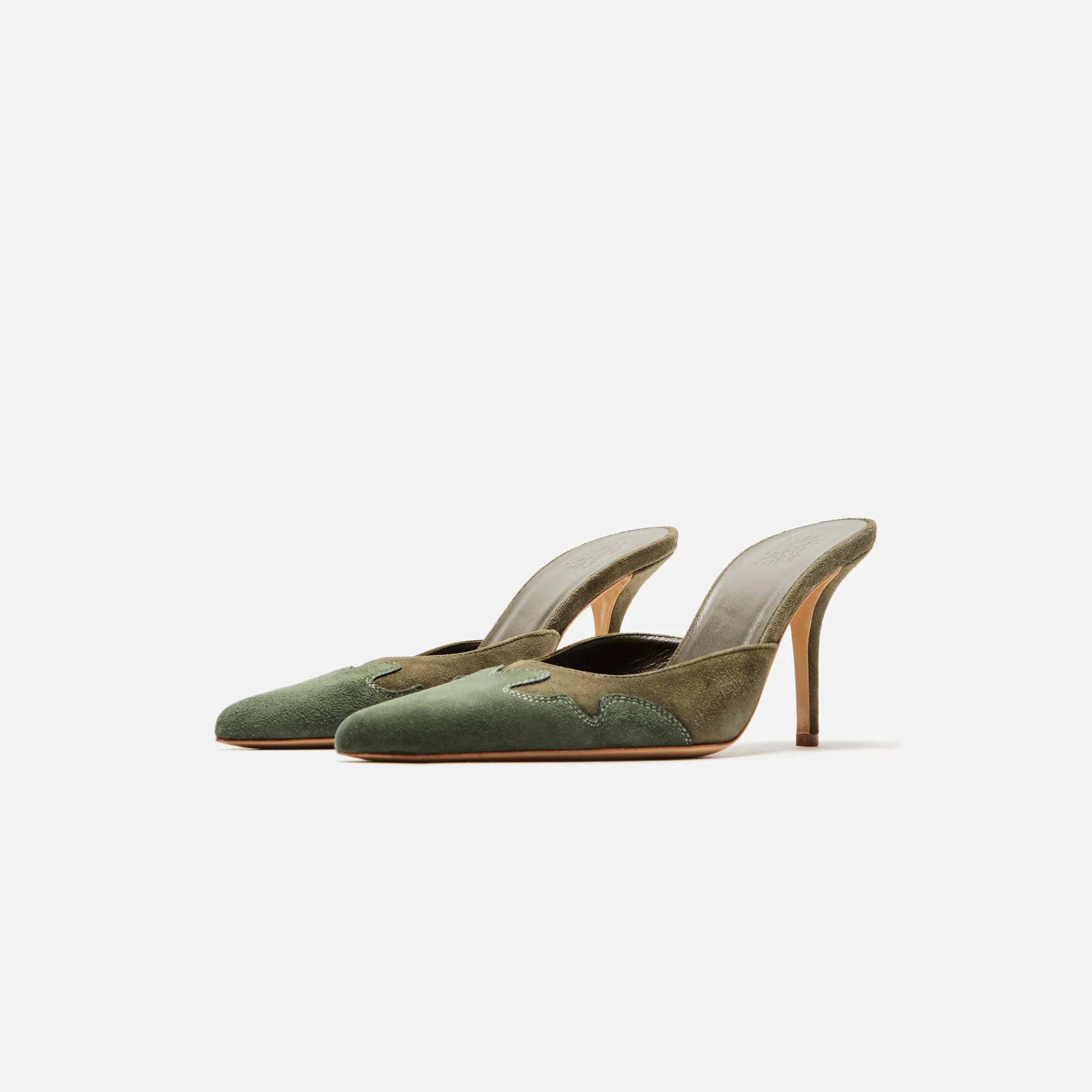 Gia Borghini x Miaou June Mule - Olive / Khaki