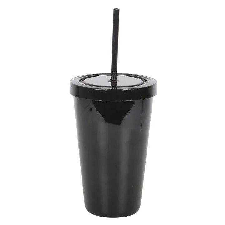 Gothic Deadly Poison Plastic Tumbler with Straw