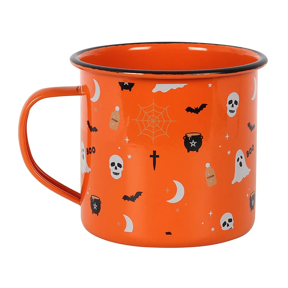 Halloween Print Enamel Mug