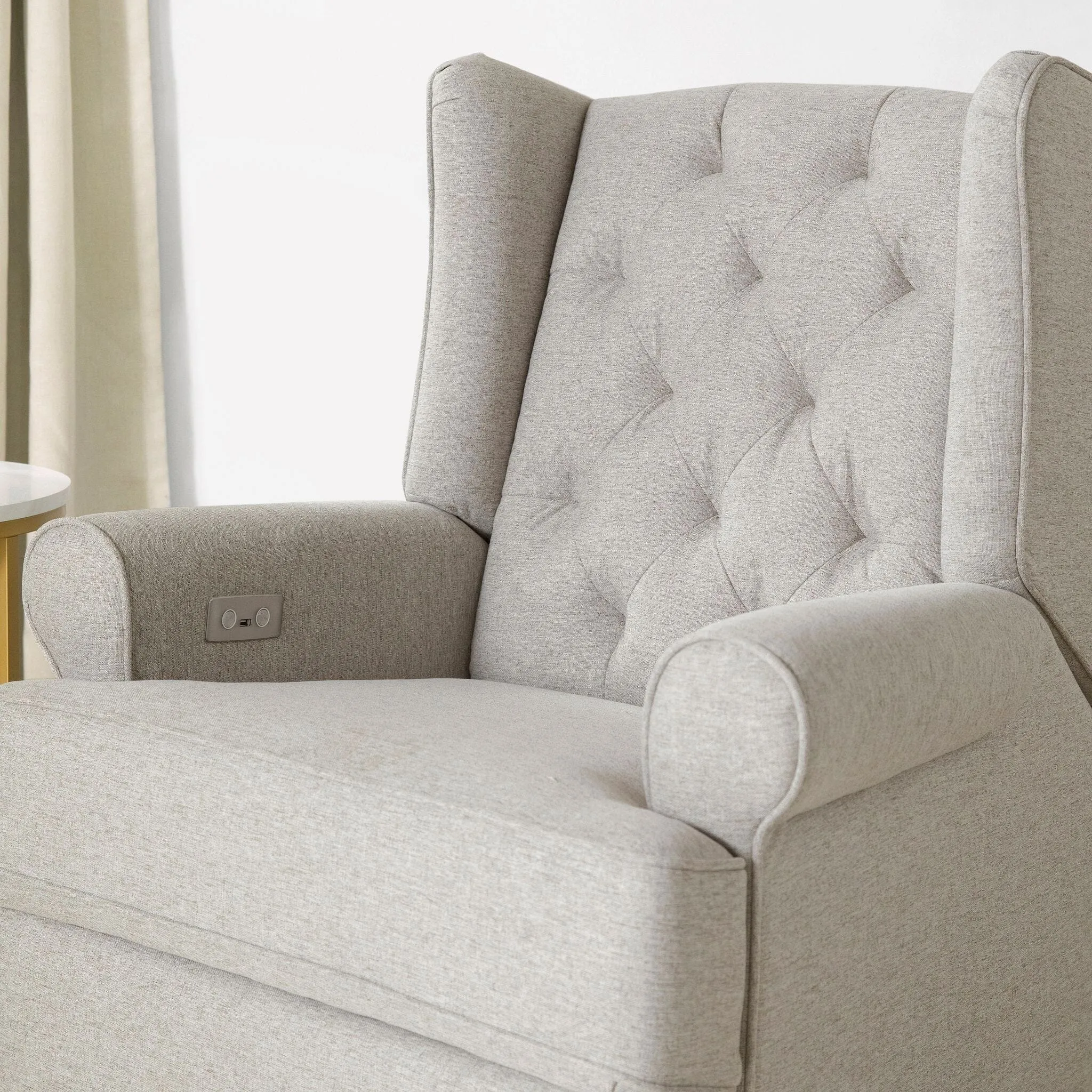 Harbour Electronic Recliner and Swivel Glider - Grey Eco-Weave