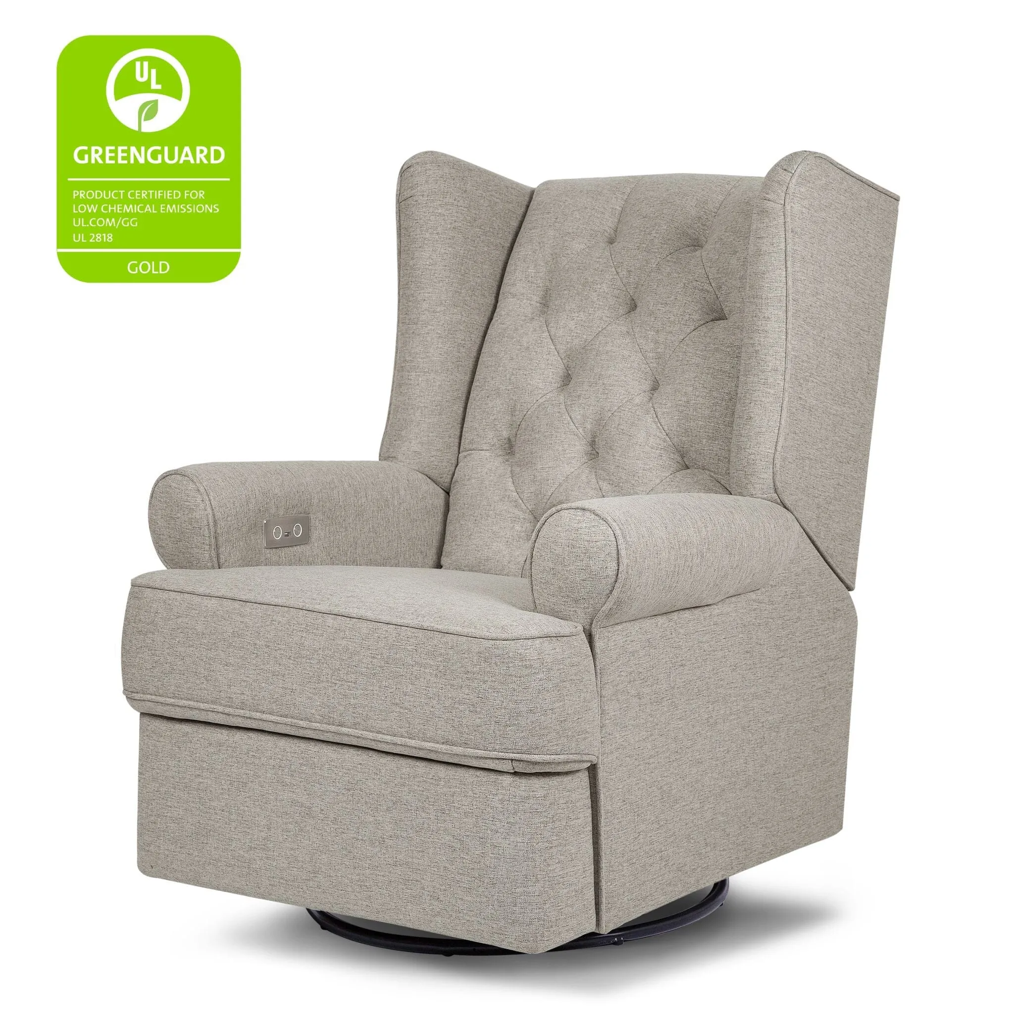 Harbour Electronic Recliner and Swivel Glider - Grey Eco-Weave