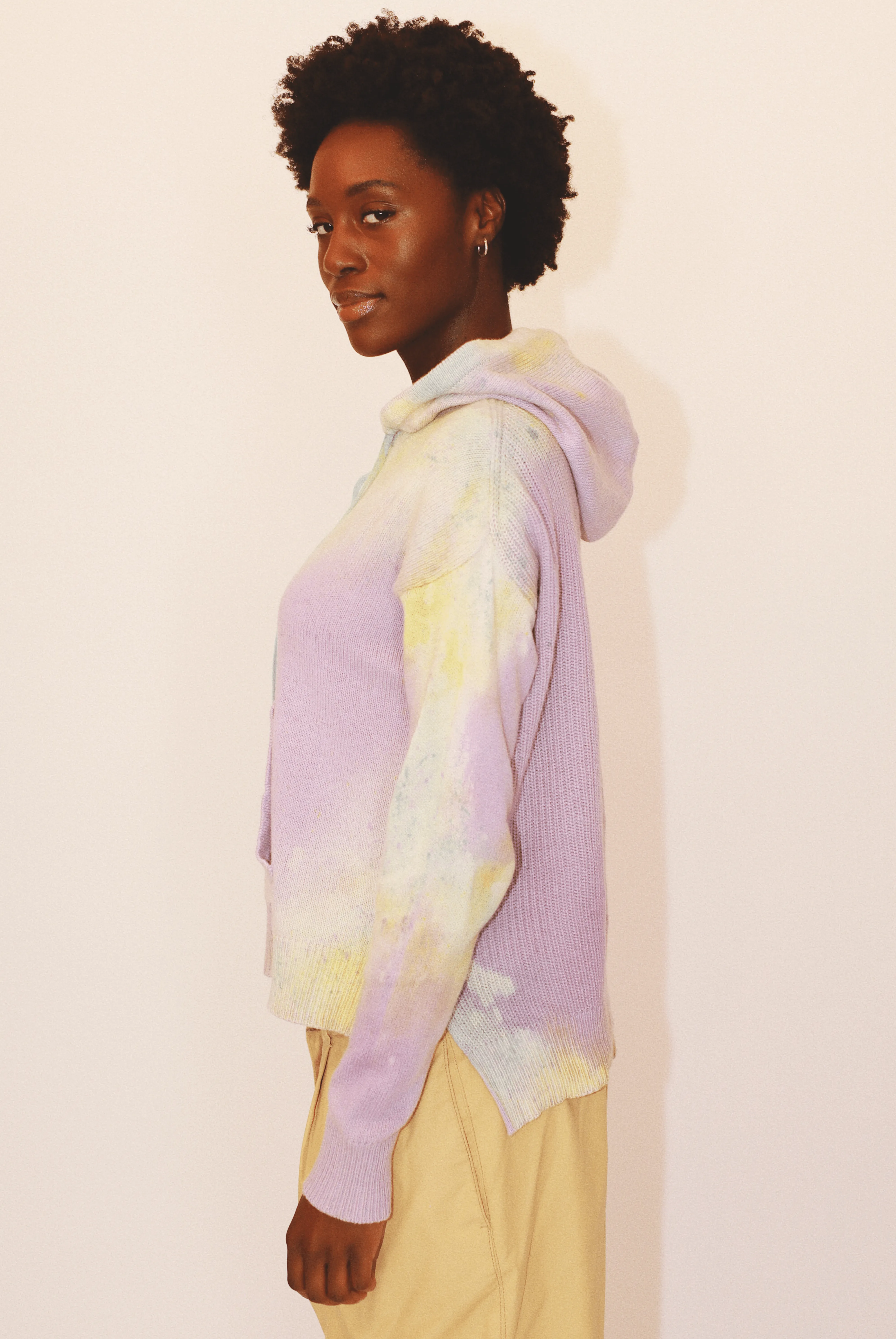 Jax Hand-Painted Hoodie in Organic Cotton & Recycled Cashmere