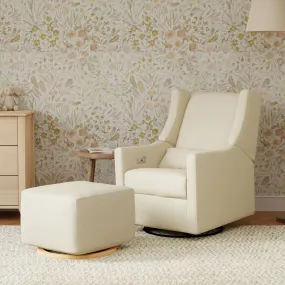 Kiwi Electronic Recliner and Swivel Glider | Cream Eco-Weave