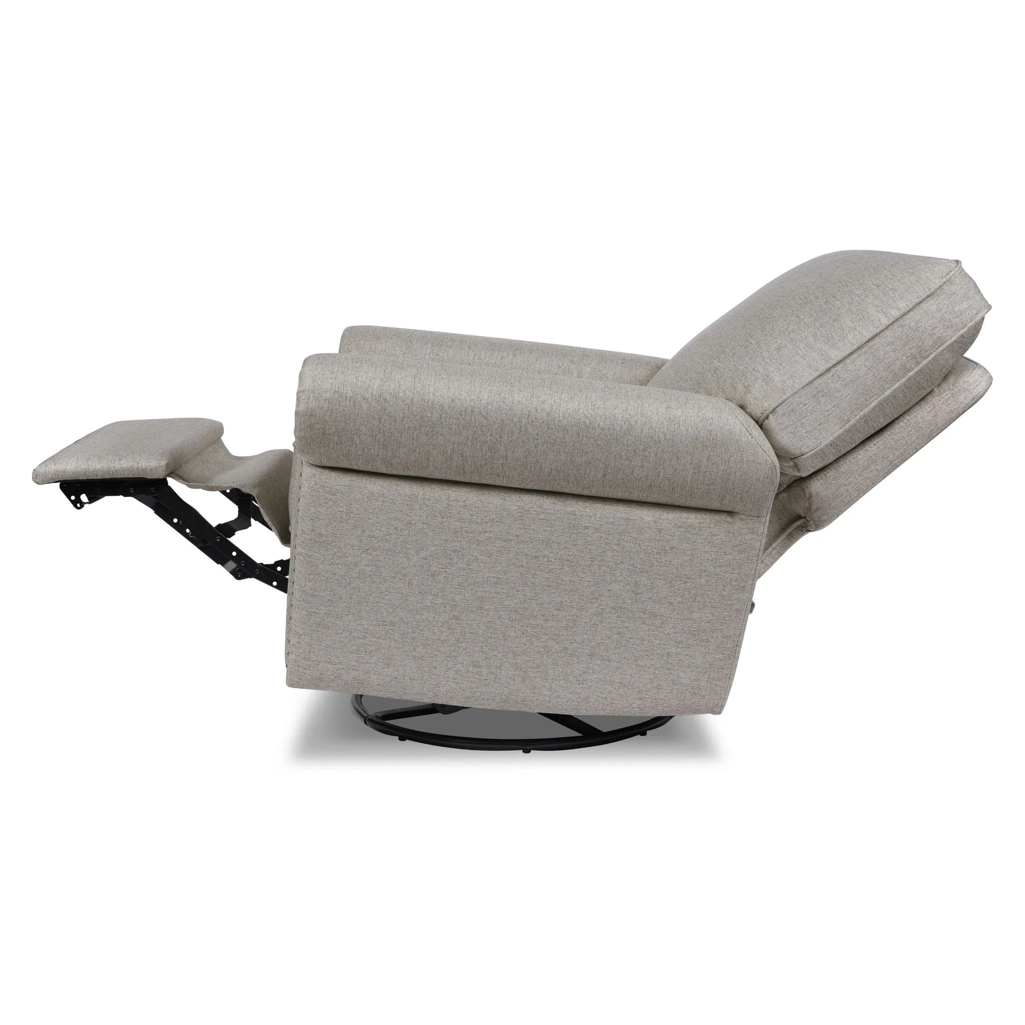 Linden Electronic Recliner and Swivel Glider - Grey Eco-Weave