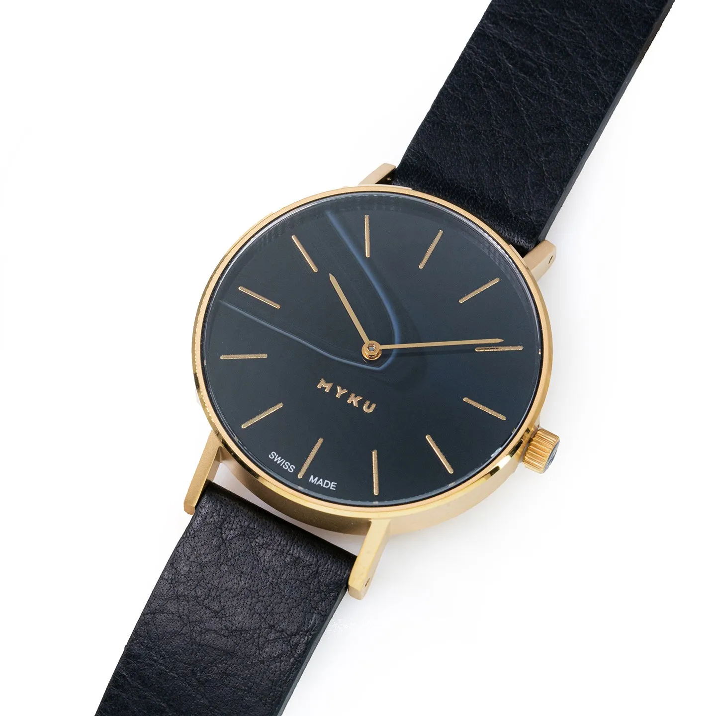 MYKU Black Onyx Gold 38mm Watch