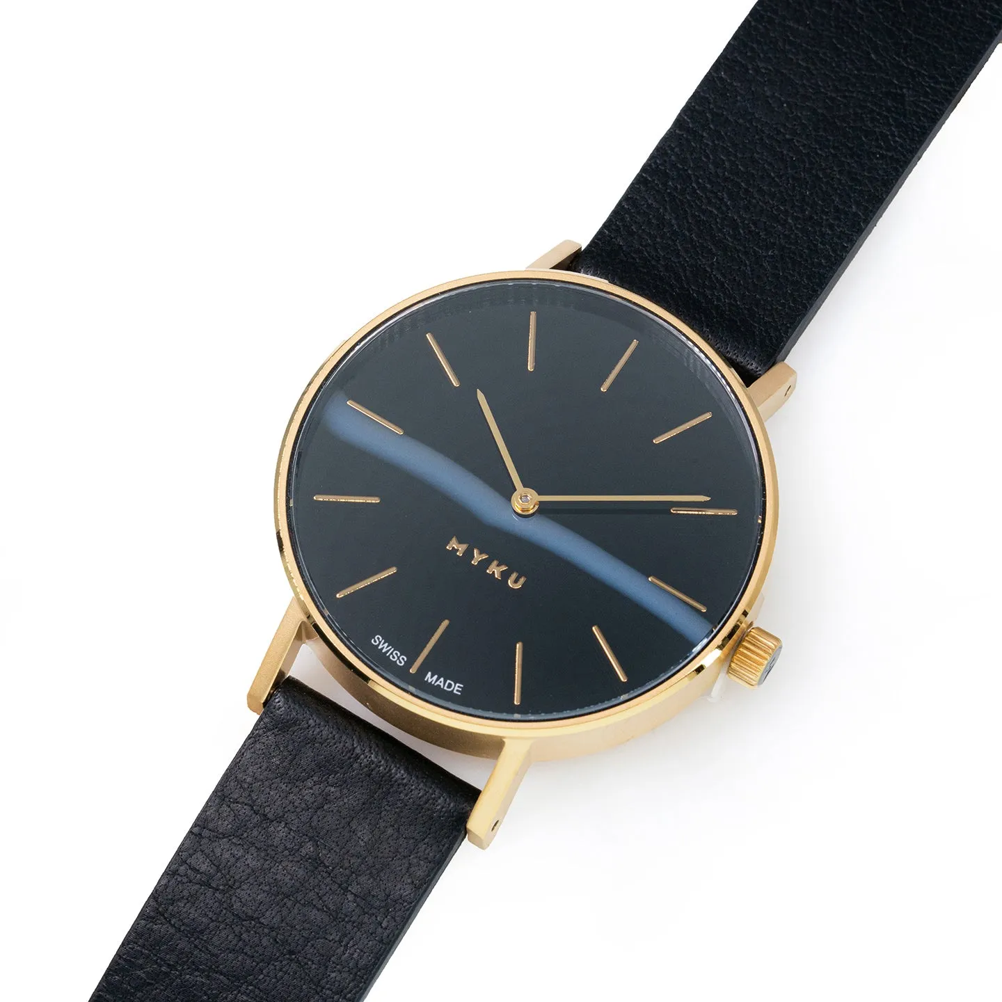 MYKU Black Onyx Gold 38mm Watch