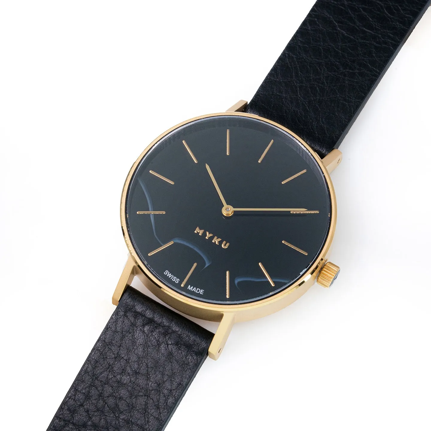 MYKU Black Onyx Gold 38mm Watch