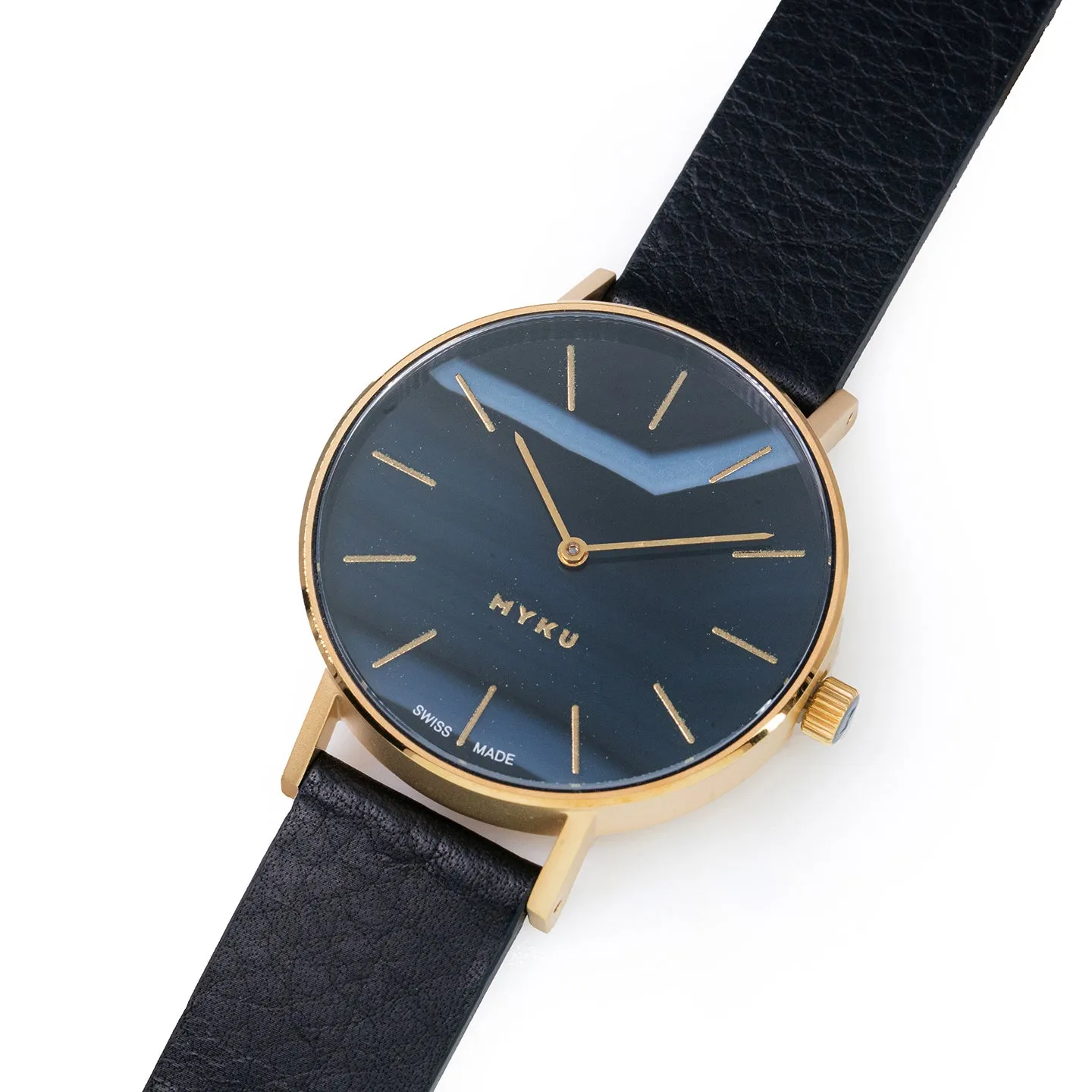 MYKU Black Onyx Gold 38mm Watch