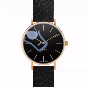 MYKU Black Onyx Gold 38mm Watch