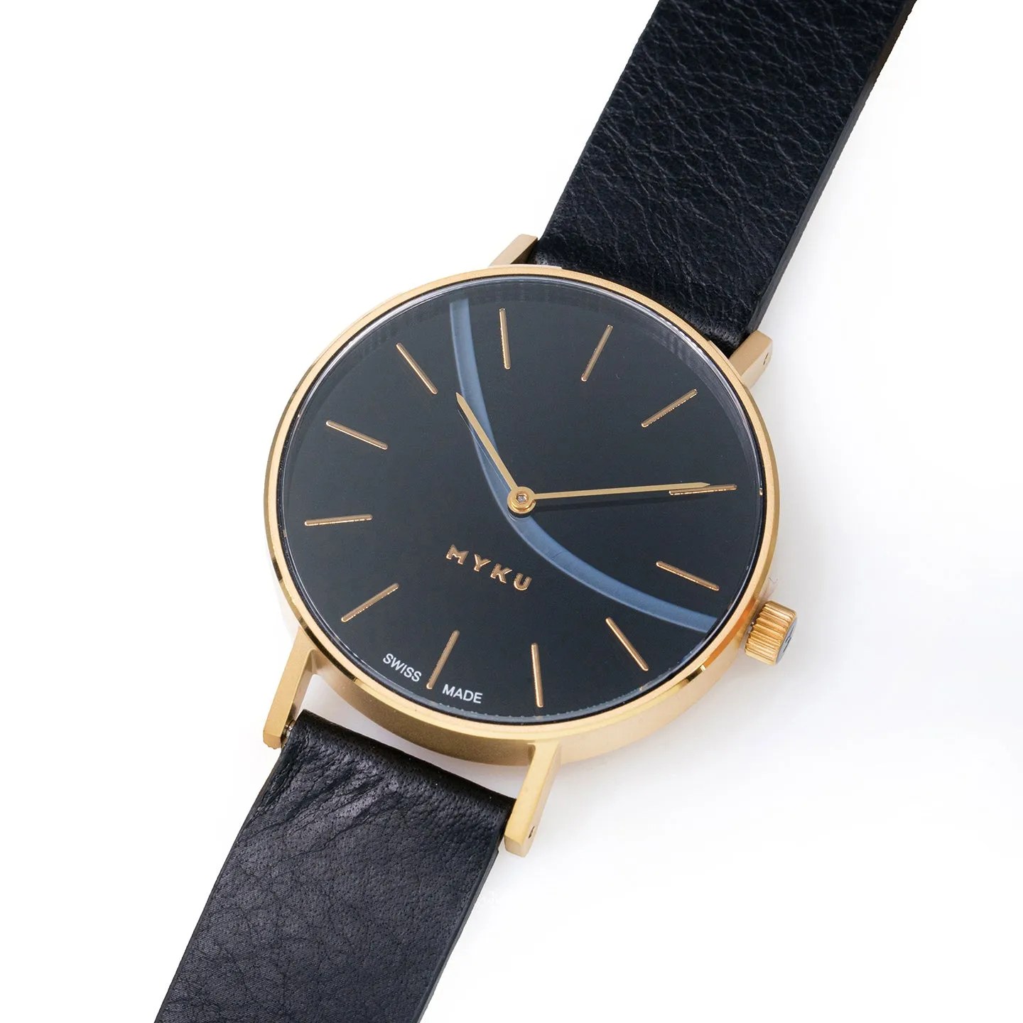 MYKU Black Onyx Gold 38mm Watch