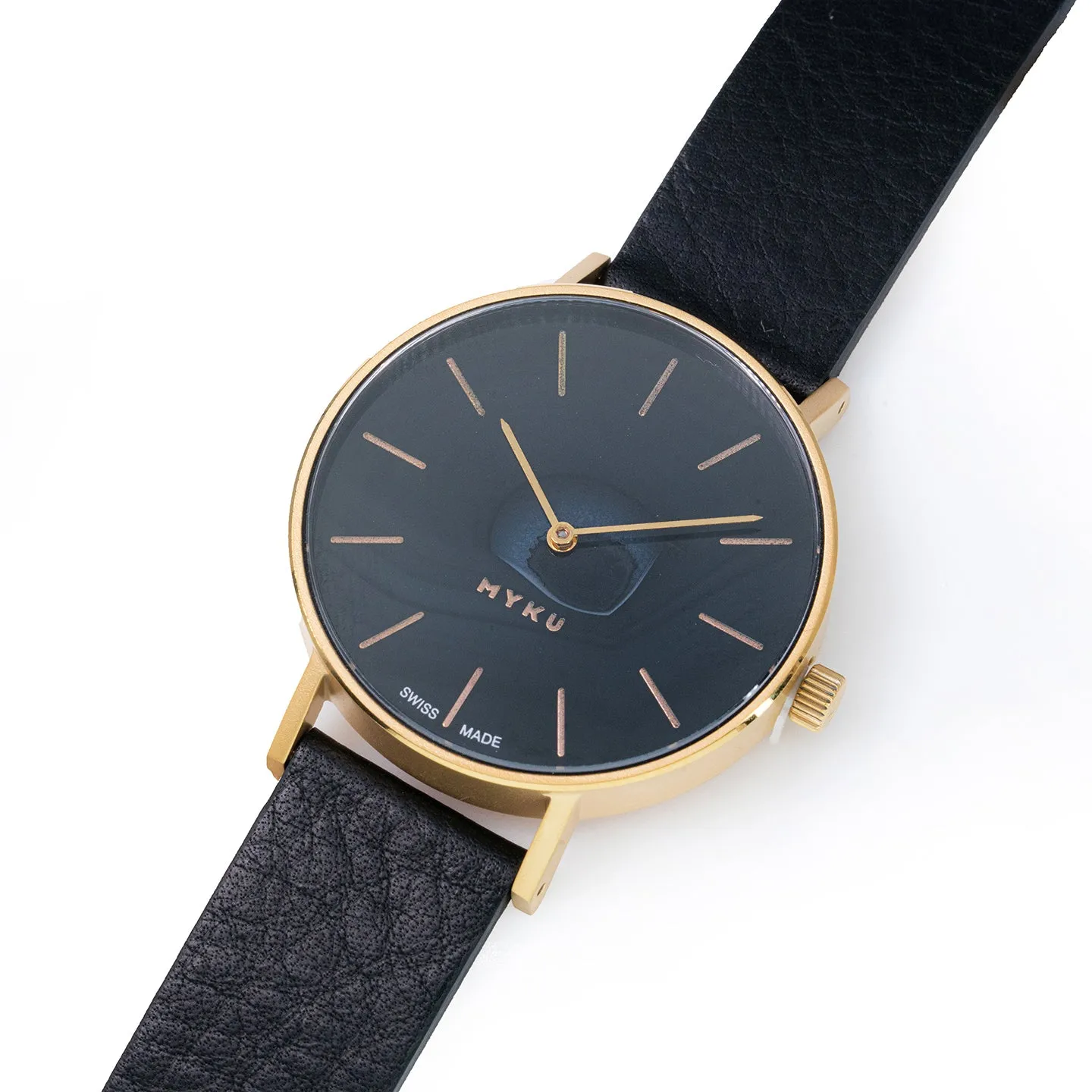 MYKU Black Onyx Gold 38mm Watch