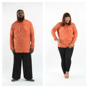 Plus Size Sure Design Unisex Blank Hoodie Orange