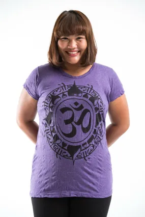 Plus Size Sure Design Women's Infinitee Ohm T-Shirt Purple