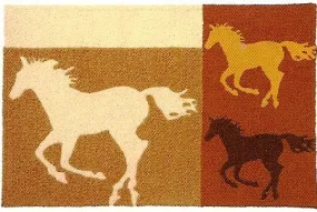 "Equine Collage" Accent Rug