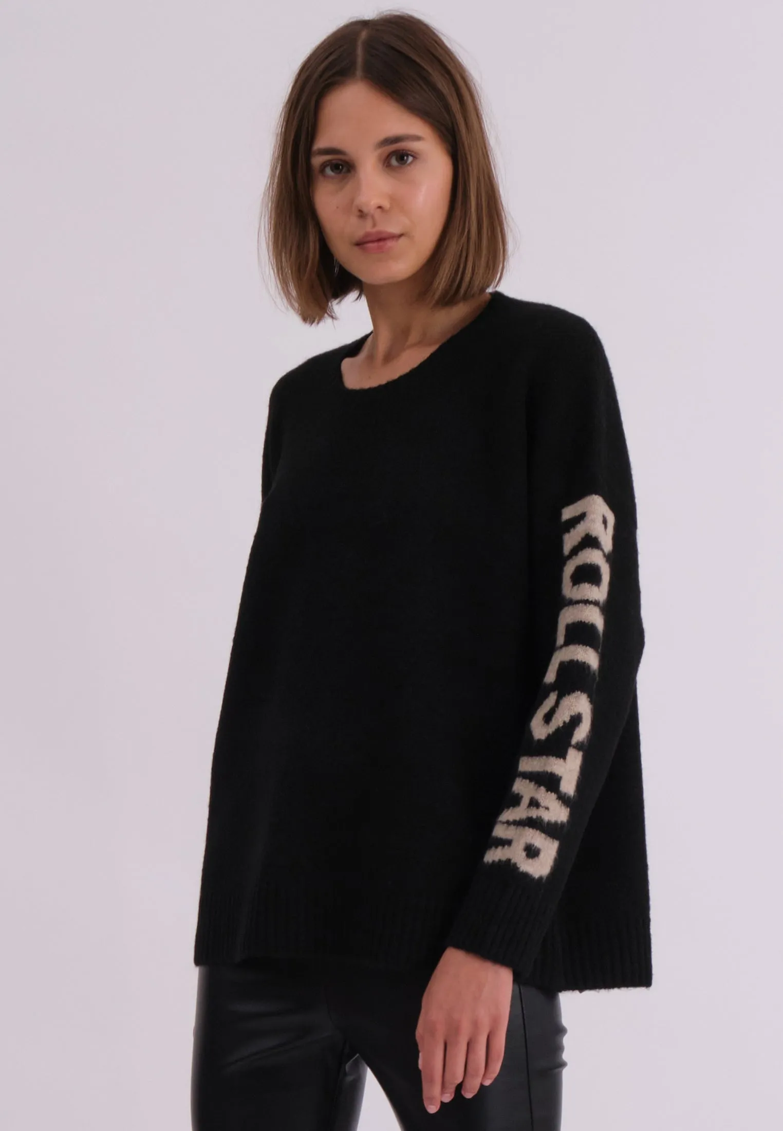 ROCK AND ROLL JUMPER BLACK & NUDE