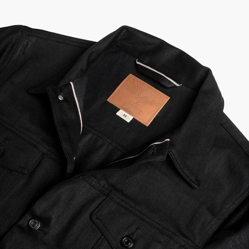 Selvedge Denim Trucker Jacket | Black