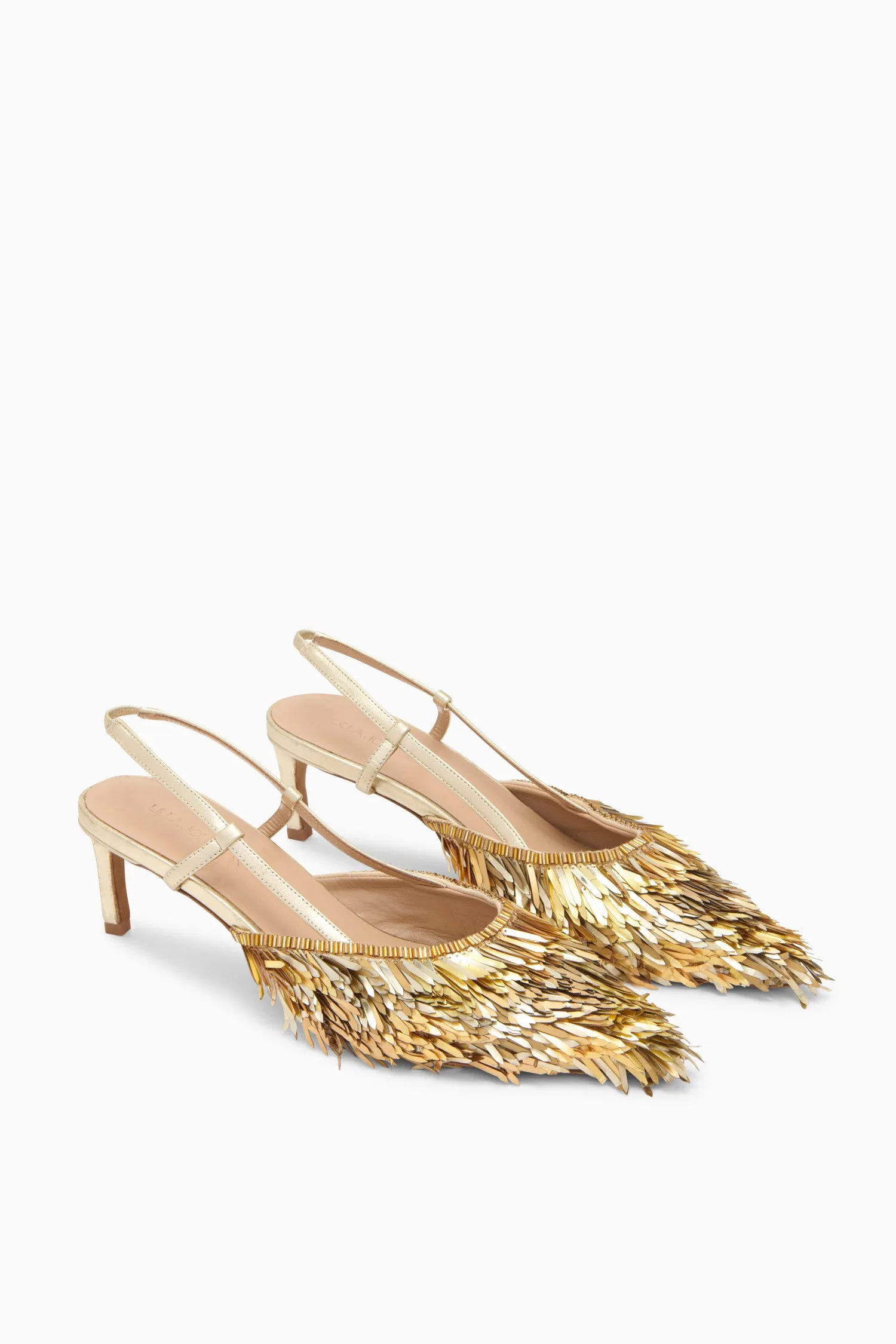 Shira Sequin Kitten Heel - Gilt